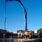 Concreting a large slab